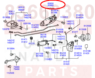 8366038000,HANDLE ASSY-REAR DOOR OUTSIDE,RH,يد باب