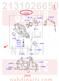 2131026650,CASE ASSY-FRONT,طرمبة زيت