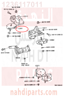 1236117011,INSULATOR, ENGINE MOUNTING, FRONT,كرسي مكينة