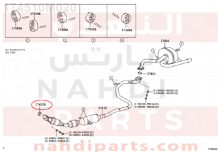 174510M020,GASKET, EXHAUST PIPE,وجه  