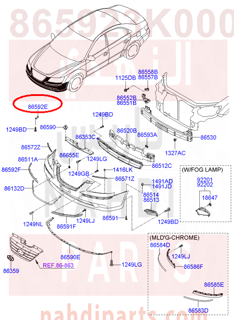 865923K000,RETAINER-BUMPER MTG,كلبس رفرف