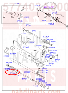 577403A000,BELLOWS-STEERING GEAR BOX,N/A