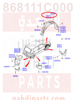 868111C000,GUARD ASSY-FRONT WHEEL,LH,N/A