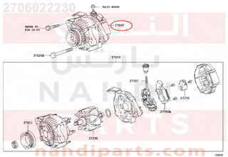 2706022230,ALTERNATOR ASSY,دينمو كهرباء - دينمو الشحن