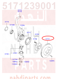 5171239001,DISC-FRONT WHEEL BRAKE,3B000 هوب امامي