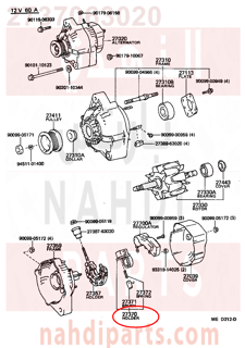 2737063020,HOLDER ASSY, ALTERNATOR BRUSH,فحمات دينمو كهرباء 