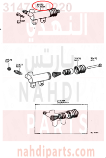 3147030220,CYLINDER ASSY, CLUTCH RELEASE,سلندر (أسطوانة )