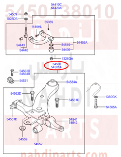 5450138010,ARM COMPLETE-FR LWR,RH,مقص تحت سوناتا99