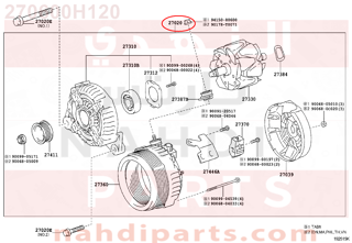 270600H120,ALTERNATOR ASSY,دينمو كهرباء - دينمو الشحن