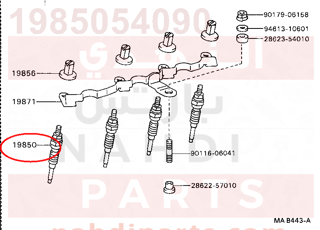 1985054090,PLUG ASSY, GLOW,سدادة 