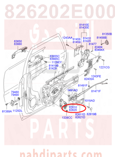 826202E000DD,HANDLE ASSY-DOOR INSIDE,RH,N/A