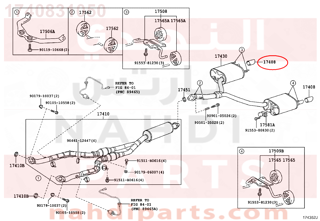 1740831050,BAFFLE SUB ASSY, EXHAUST TAIL PIPE,وصلة العادم 