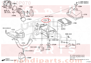 177010P070,CASE SUB-ASSY, AIR CLEANER,جلدة هواء  