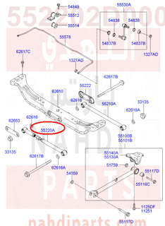 552202D000,ARM ASSY-RR SUSPENSION RR,RH,عامود توازن خلفي