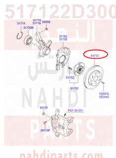 517122D300,DISC-FRONT WHEEL BRAKE,N/A