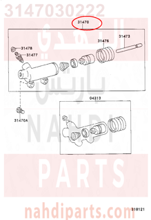 3147030222,CYLINDER ASSY, CLUTCH RELEASE,سلندر (أسطوانة )