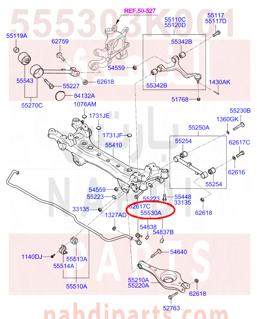 555303K001,LINK ASSY-REAR STABILIZER,مسمار توازن خلفي