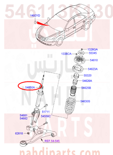 546113K130,STRUT ASSY,مساعد امامي