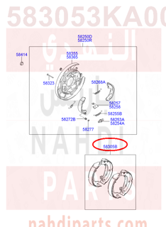 583053KA00,SHOE & LINING KIT-RR PARKING BRAKE,N/A