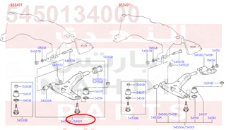 5450134000,ARM & BALL JOINT ASSY-LWR,RH,N/A