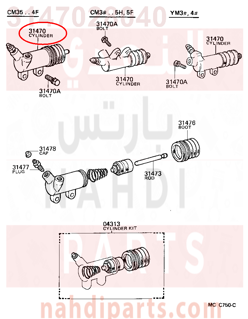 3147028040,CYLINDER ASSY, CLUTCH RELEASE,سلندر (أسطوانة )