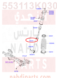 553113K030,SHOCK ABSORBER ASSY-REAR,مساعد خلفي