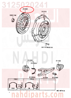 3125020241,DISC ASSY, CLUTCH,ملحق الجربكس 