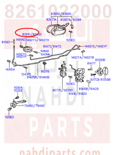 8261022000LG,HANDLE ASSY-DOOR INSIDE,LH,N/A