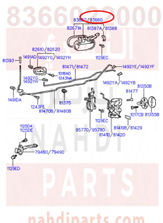 8366022000CA,HANDLE ASSY-REAR DOOR OUTSIDE,RH,يد باب