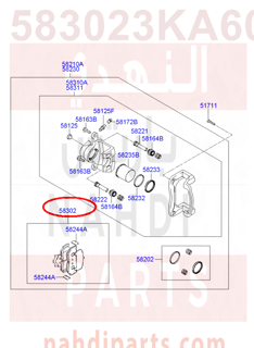 583023KA60,PAD KIT-REAR DISC BRAKE,قماش خلفي