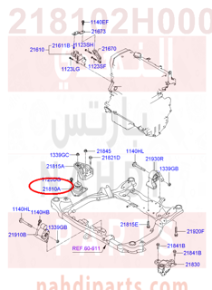 218102H000,BRACKET ASSY-ENGINE MTG,0Q000