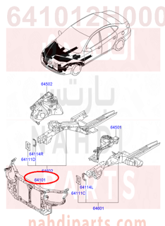 641012H000,CARRIER ASSY-FRONT END MODULE,واجهة امامية