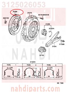 3125026053,DISC ASSY, CLUTCH,ملحق الجربكس 