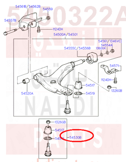 5450322A00,BALL JOINT KIT-SUSP LWR ARM,ركبة مقص اكسنت 97