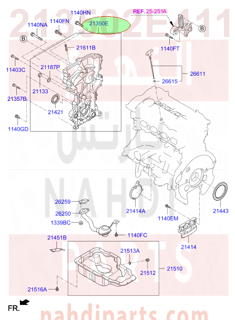 213502E411,COVER ASSY-TIMING CHAIN & OIL PUMP,COVER ASSY-TIMING CHAIN & OIL PUMP