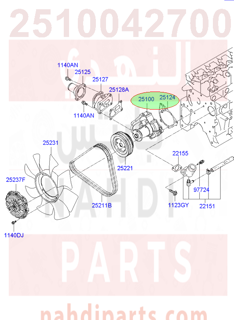 2510042700,PUMP ASSY-COOLANT,طرمبة ماء