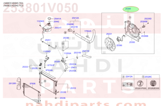 253801V050,BLOWER ASSY,مروحة