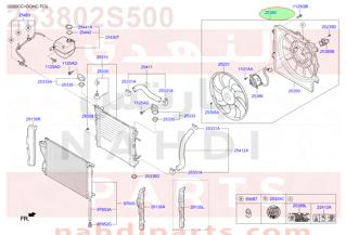 253802S500,BLOWER ASSY,مروحة