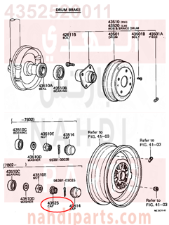 4352520011,CAP, REAR WHEEL ADJUSTING LOCK, RH,غطاء 