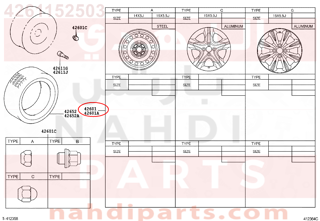 4261152503,WHEEL, DISC (FOR SPARE),جنط احتياطي 