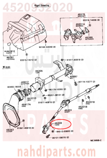 4520932020,YOKE SUB-ASSY, STEERING SLIDING,فلنجة 