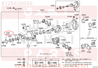 4120430040,FLANGE SUB-ASSY, REAR DRIVE PINION COMPANION, REAR,فلنجة 