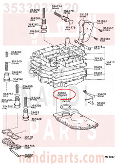 3533032020,STRAINER ASSY, VALVE BODY OIL,فلتر زيت القير