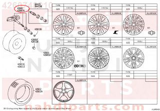 4260748010,VALVE SUB-ASSY, TIRE PRESSURE MONITOR (FOR SPARE),بلف الكفر