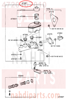 4720107010,CYLINDER SUB-ASSY, BRAKE MASTER,علبه فرامل كامله - سلندر فرامل