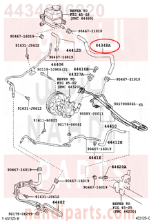 4434806220,HOSE, OIL RESERVOIR TO PUMP, NO.1,لي دركسون 