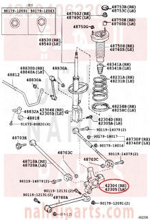 4230406220,CARRIER SUB-ASSY, REAR AXLE, RH,جرم كرونا الدفرنس 