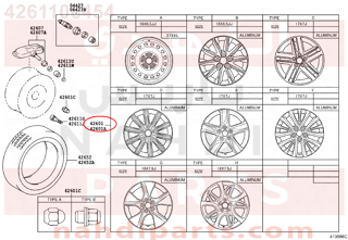 4261106454,WHEEL, DISC (FOR SPARE),جنط