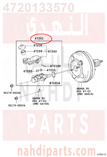 4720133570,CYLINDER SUB-ASSY, BRAKE MASTER,علبه فرامل كامله - سلندر فرامل