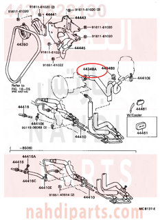 4434822130,HOSE, OIL RESERVOIR TO PUMP, NO.1,خرطوم